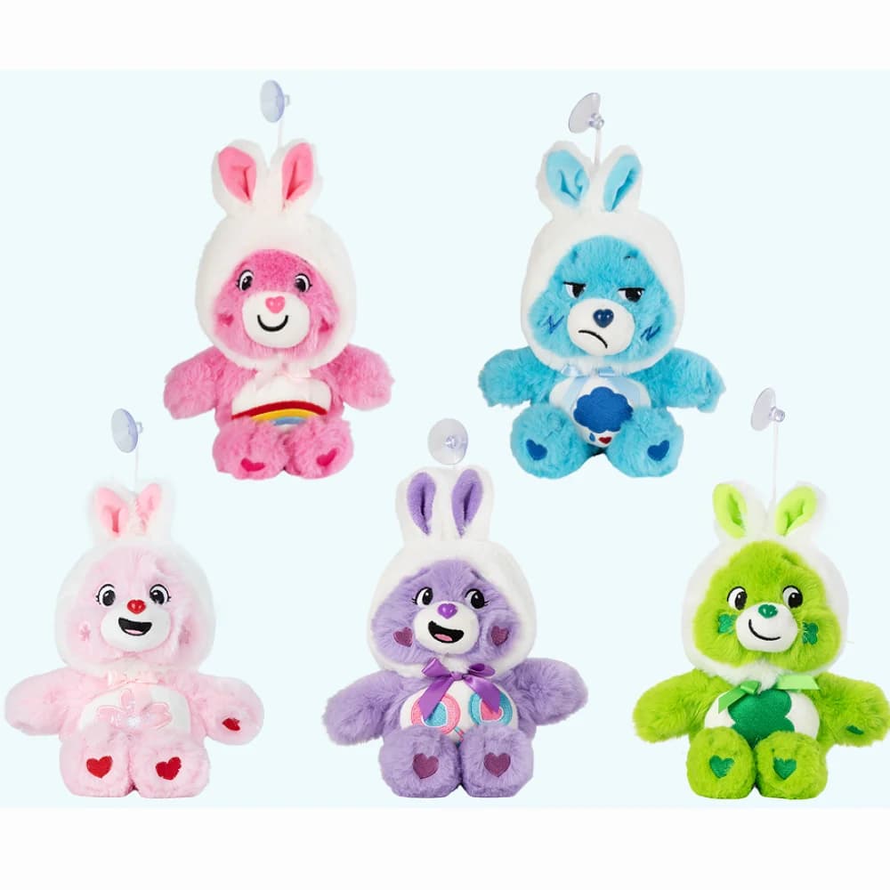 Accessori Care Bears, Cappuccio con Orecchie da Coniglio da 20 cm, Peluche con Ventosa, Fiocco, Orsetto Kawaii, Decorazione da Parete o Auto, Ornamento Imbottito, Regalo per Ragazze