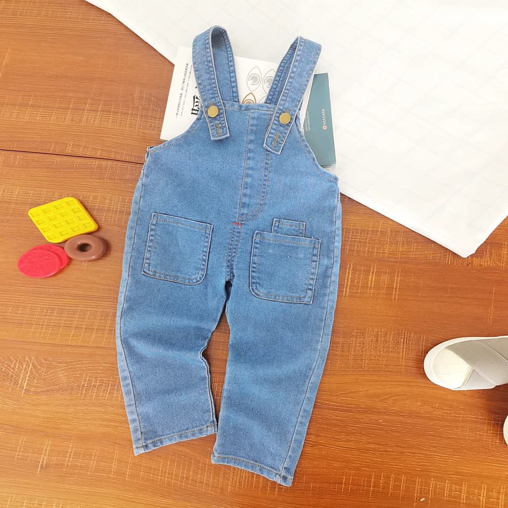 IENENS Toddler Baby tuta ragazzi pantaloni lunghi Light Blue Denim salopette bambini ragazza Jeans tuta vestiti Infant Bottoms 0-3Y