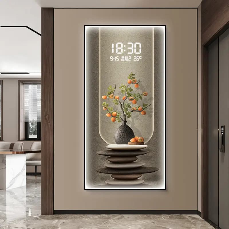 Elegante Orologio da Parete XXL, Design Unico e Moderno, Orologio Digitale di Lusso per Soggiorno, Decorazione Casa