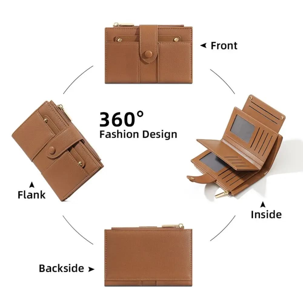 Portacarte Portatile in PU, Porta Passaporto, Porta Biglietti, Custodia per Passaporto, Portafoglio da Viaggio, Custodia per Carte per Check-in Aereo, Pochette Pieghevole da Uomo