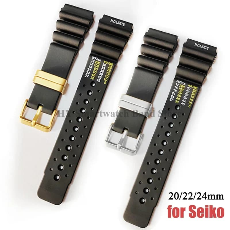 ND Limits Diver cinturino per orologio in silicone 20mm 22mm 24mm per Seiko SKX007 per Citizen Sport cinturino da polso di ricambio uomo donna braccialetto