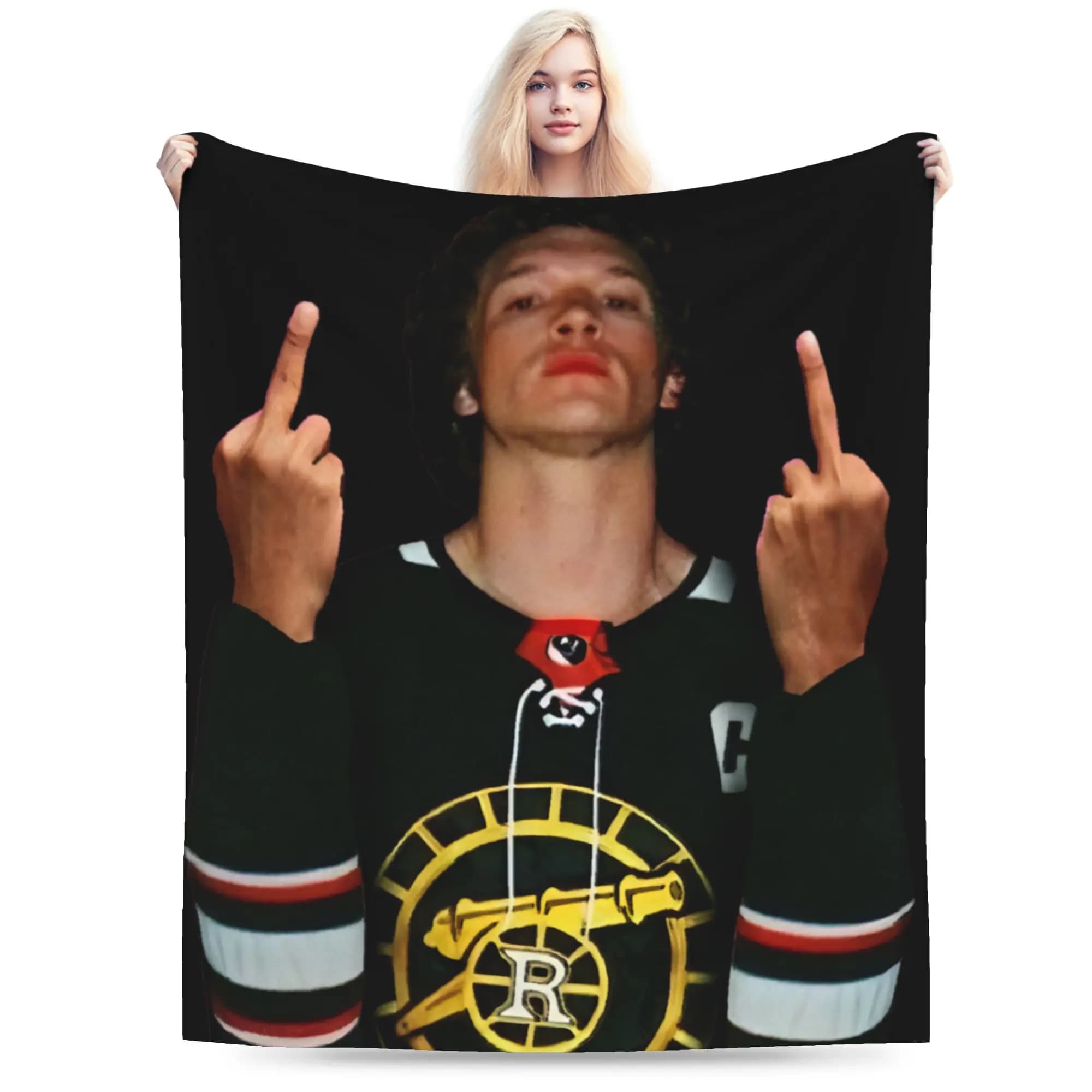 Morbida e confortevole coperta da campeggio Ilya Boyslove Flipping The Bird Heated Rivalry Romance Hockey, coperta in flanella