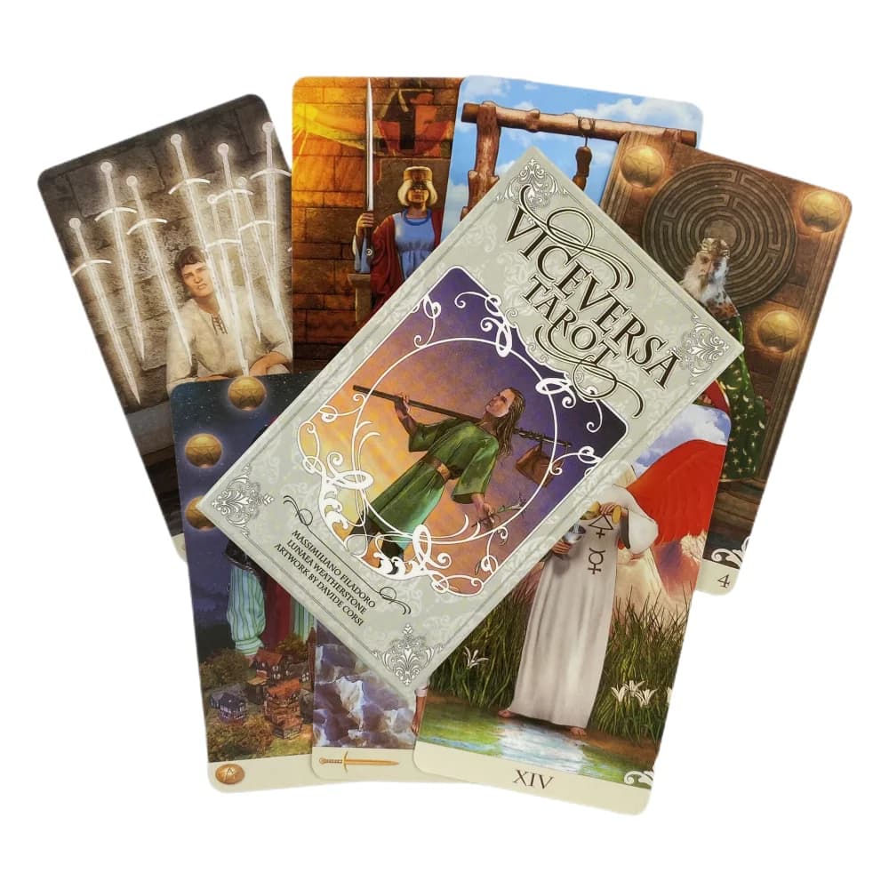 78 pezzi di kit di tarocchi Vice Versa Carte dei tarocchi Mazzo di oracoli Carte dei tarocchi del gioco da tavolo per feste in famiglia
