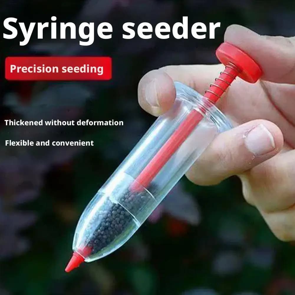 Mini Sower Hand-held Garden Sowing Supplie Tool Spring Flower Gardening Vegetable Seeding Dispenser Syringe Seeder Light Compact