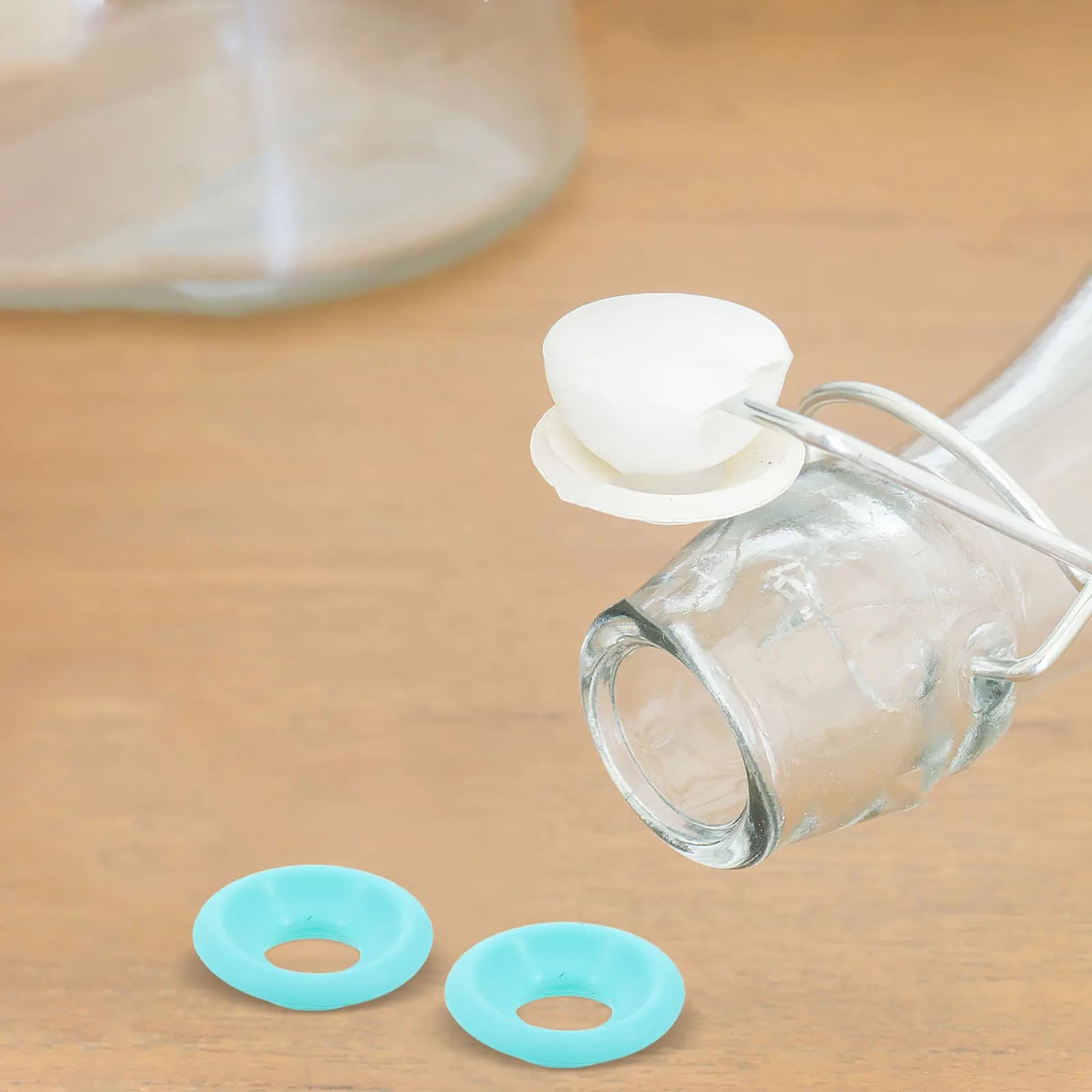 24 Pezzi Guarnizioni in Silicone per Bottiglie con Tappo a Scatto, Anelli di Ricambio Antigoccia per Bottiglie d'Acqua, Birra e Vetro