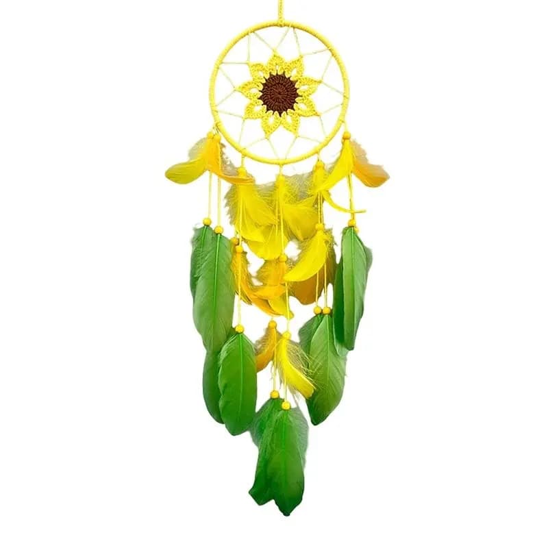 ABGH-Sunflower Dreamcatchers Wind Chime, Perfect For Decorating A Bohemian-Style Children's Room, As A Gift For Holiday Party