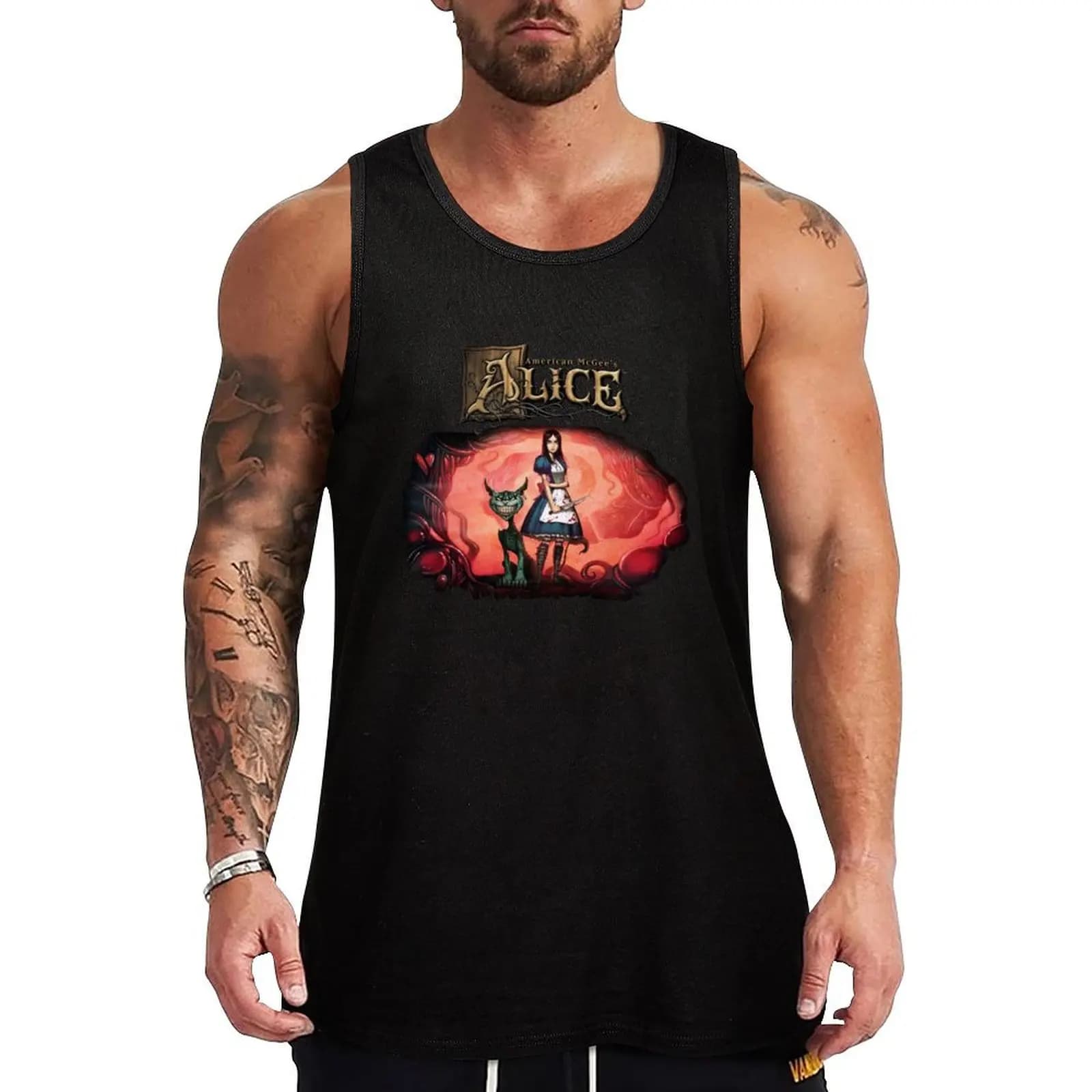 Canotta American McGee's Alice (con logo) Canotta da lavoro robusta e resistente senza maniche