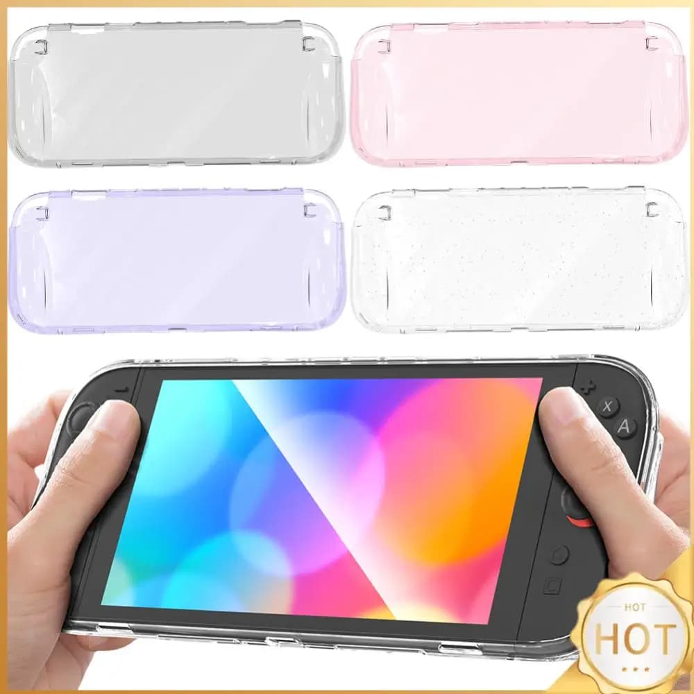 Clear TPU Case for Switch 2 Protective Case Cover Anti-fall Transparent Skin Case Shockproof Protective Shell Cover