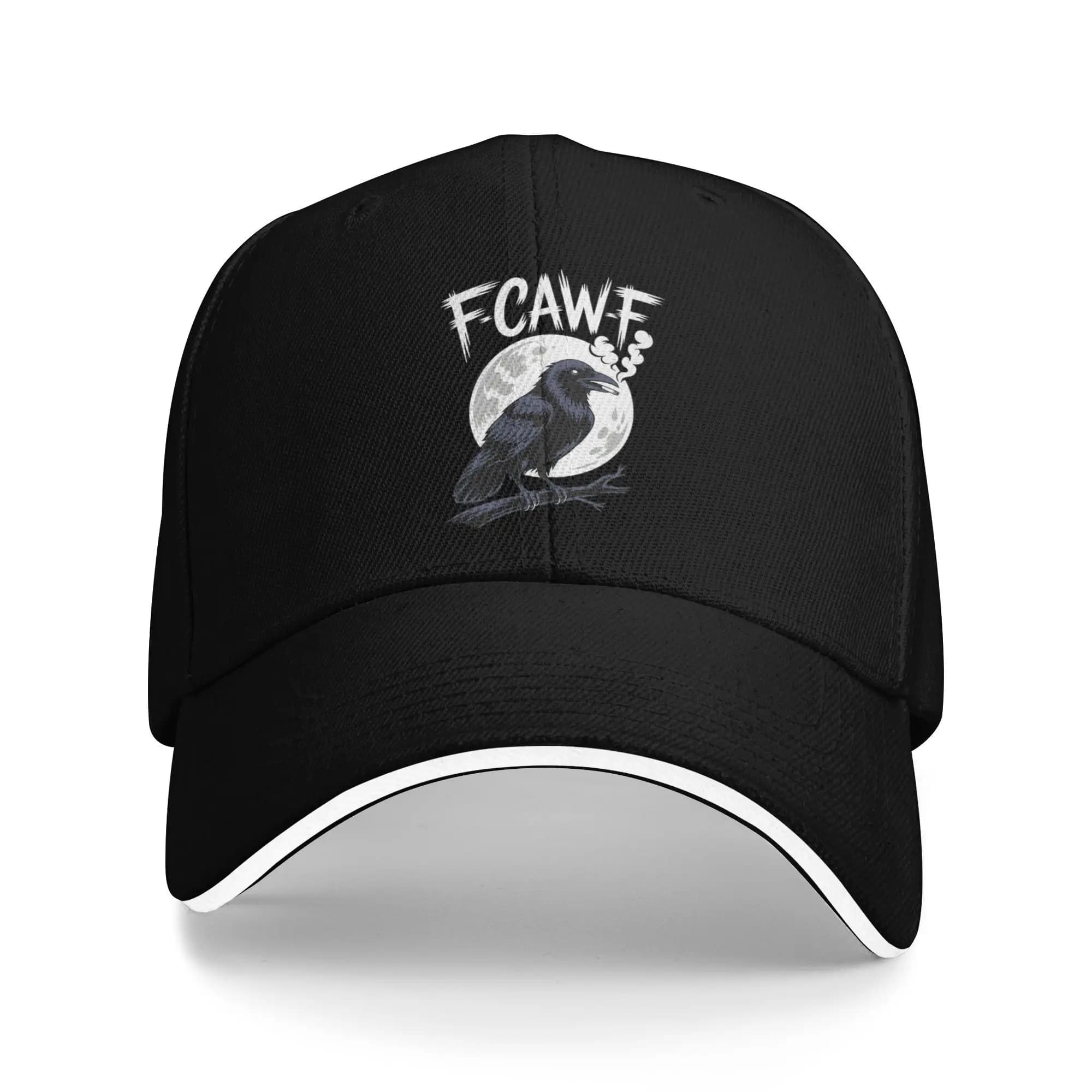 F CAW F Black Bird Funny Meme Sun Baseball Cap Summer Female Men Design Trucker Hat Sunscreen Fashion Outdoor Sport Snapback Cap