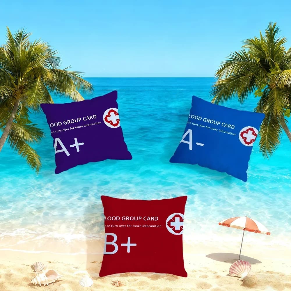 A B O ABO BLOOD GROUP cushion cover Home Bedding Sofa living Room pillowcase Simple Soft Skin Cushion Cover Party Gift