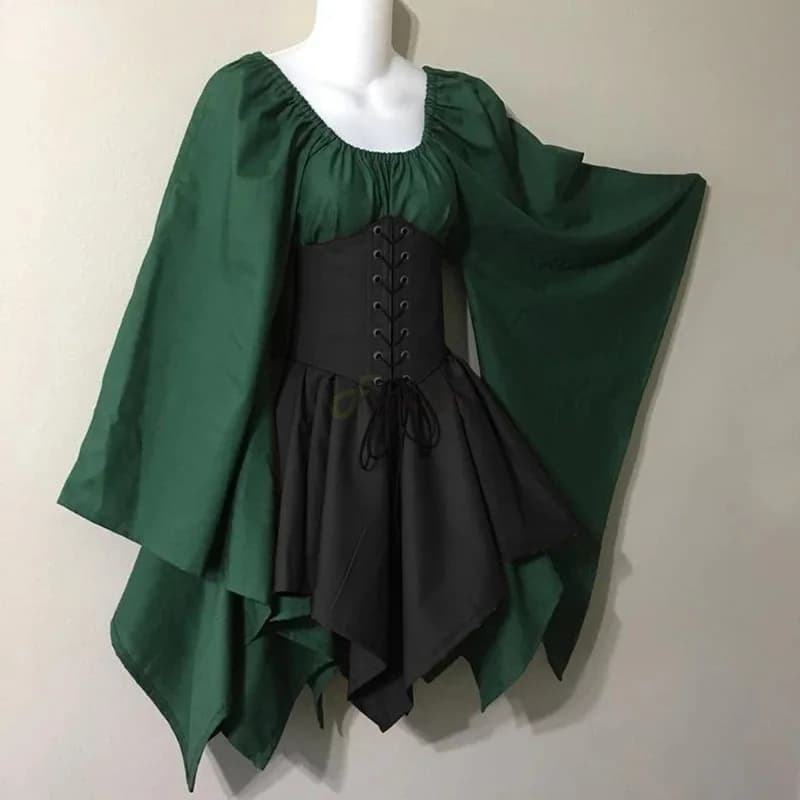 DY20Halloween Cosplay Palazzo Victoria Medievale Vintage Fata Elfo Costume Per Le Donne Principessa Fasciatura Natale Ptachwork Party Dr