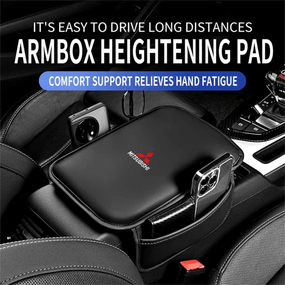 Copri Bracciolo per Auto, Tappetino Protettivo per Console Centrale, Accessori per Mitsubishi 9 Ralliart X ASX L200 Colt Outlander