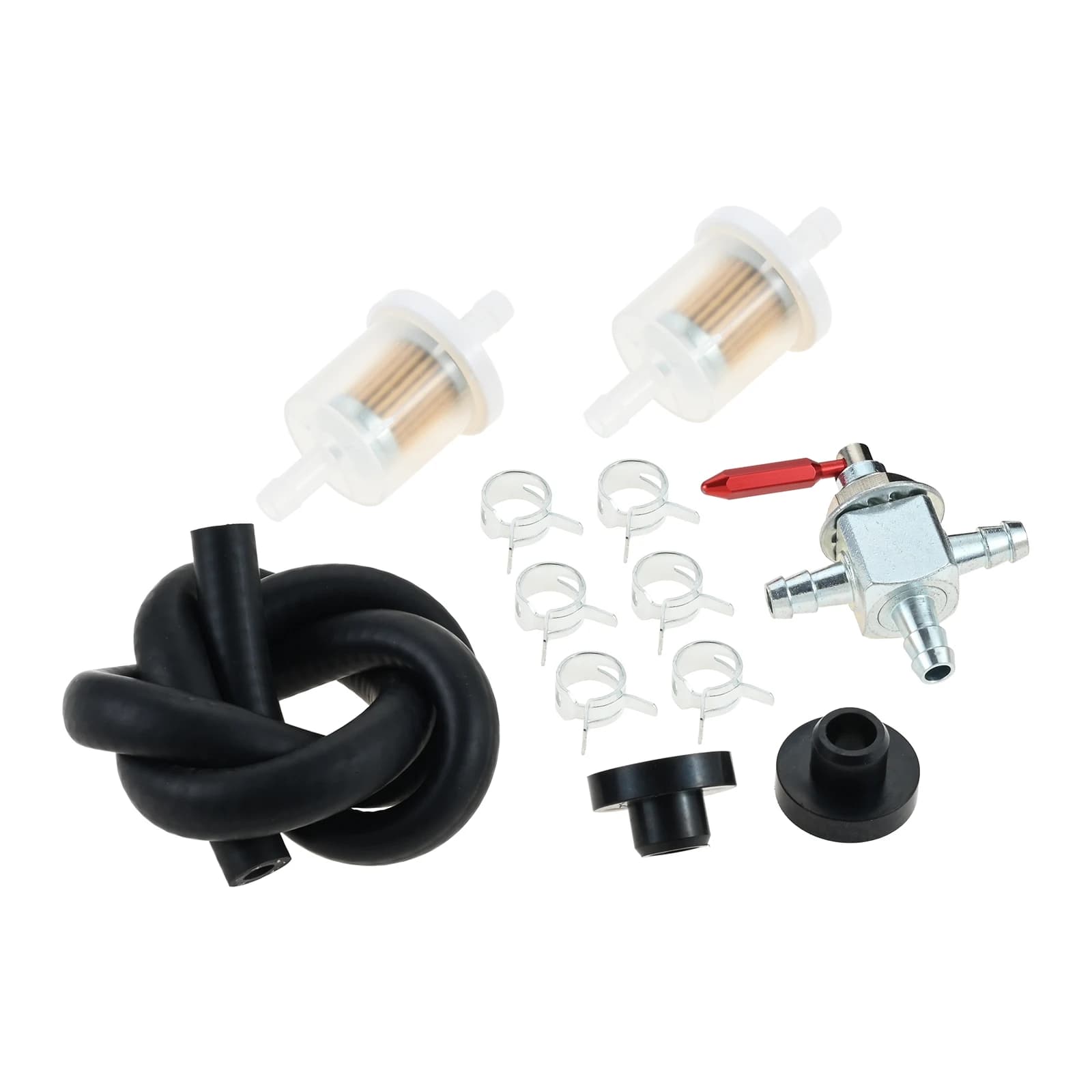 1Set Cut-Off Fuel gas valve with 6 strings spare part for Electrolux Husqvarna Jonsered Poulan Exmark Lawn Boy Toro