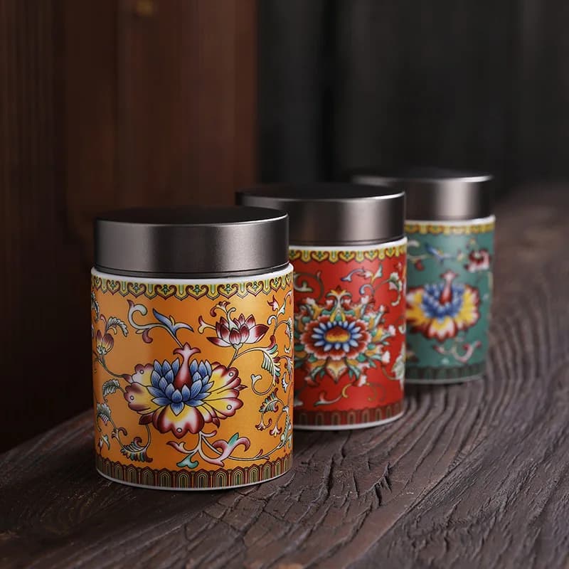 Contenitore per alimenti da cucina portatile per magazzino di fagioli sigillati in teiera in ceramica colorata
