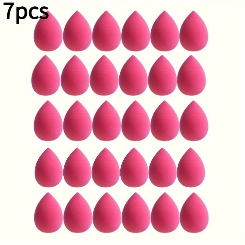 Ultra soft 7-piece makeup sponge: beauty blender for dry and wet use for liquid and powdered foundation. Dust blow