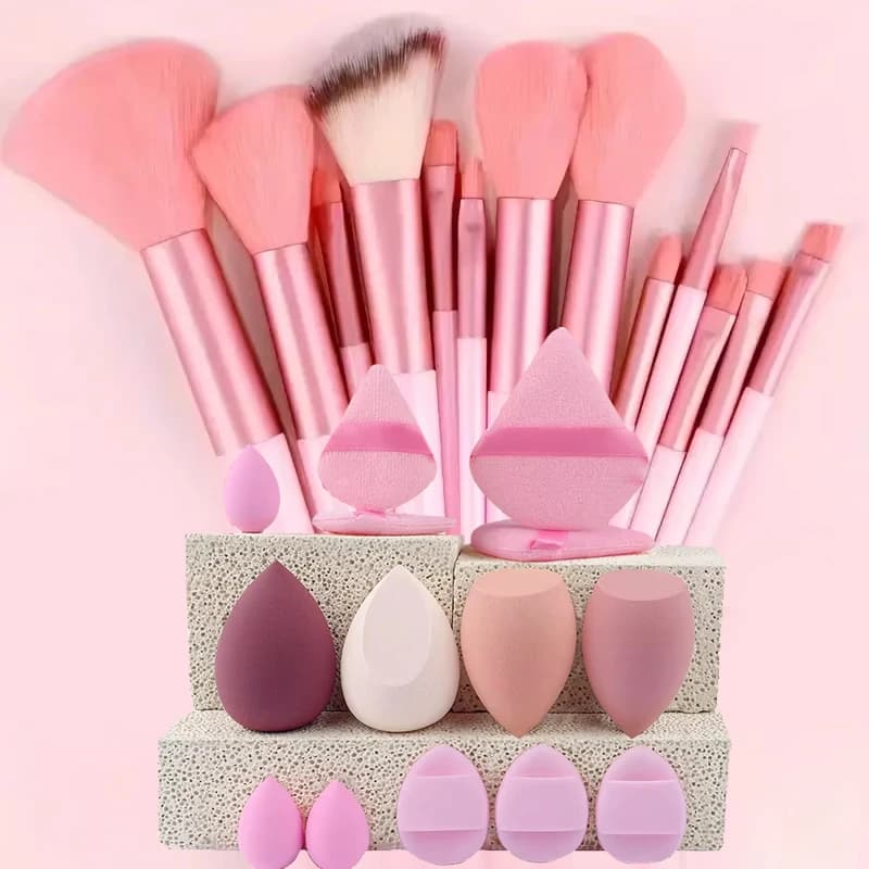 13/27pcs Professional Makeup Brush Set with Accessories for Combination Skin- Featuring Soft Brushes，Suitable for Beginners