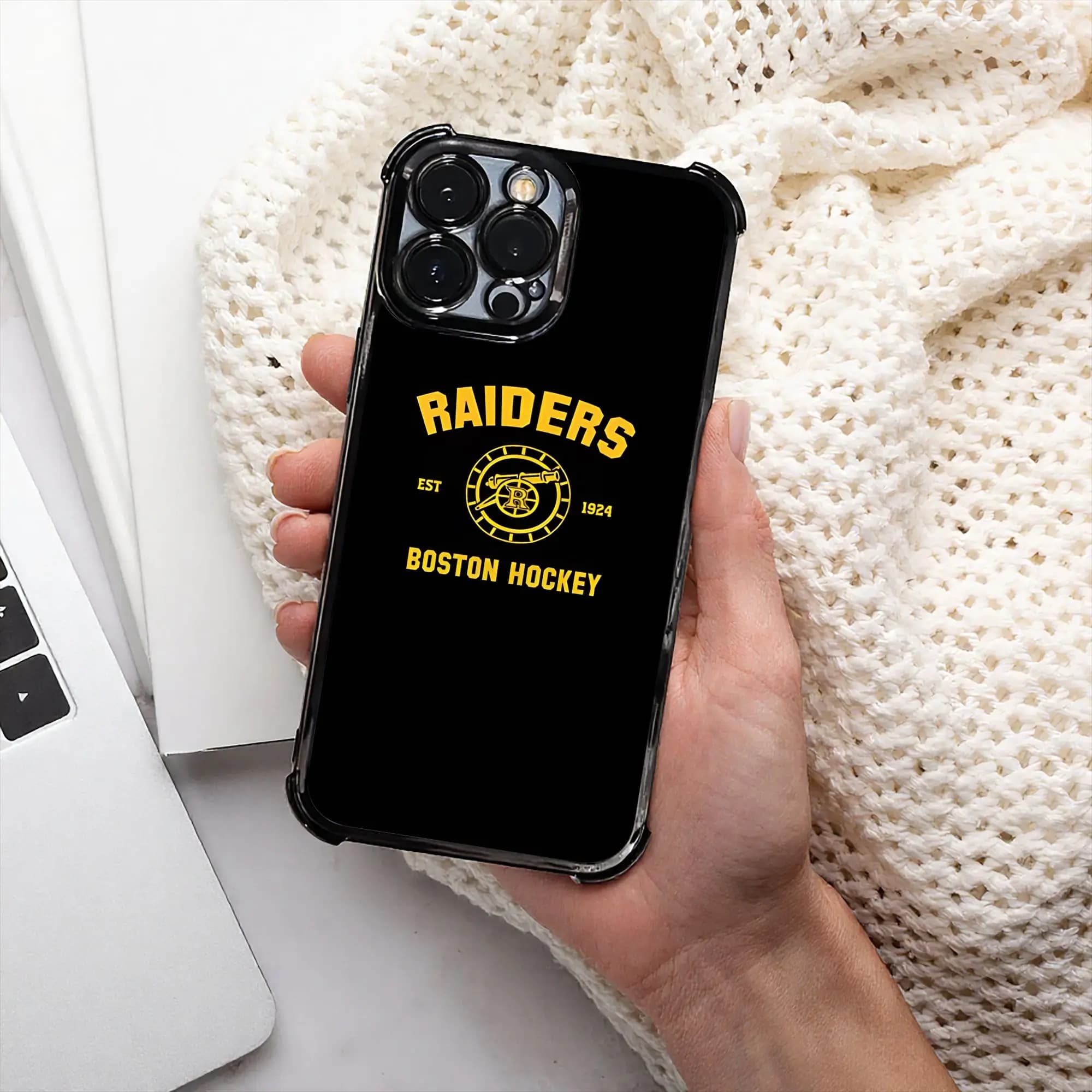 Cover Protettiva con Processo di Elettroplaccatura Heated Rivalry Boston Raiders MLH Hockey Rosanov Parody Phone Case con Funzione di Ricarica