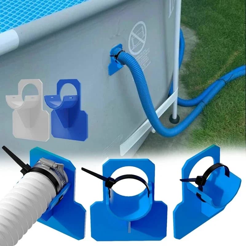30‑38mm Swimming Pool Pipe Holder Support Mount with Cable Ties Fit Intex Bestway Ground Hose Pool Parts Wholesale