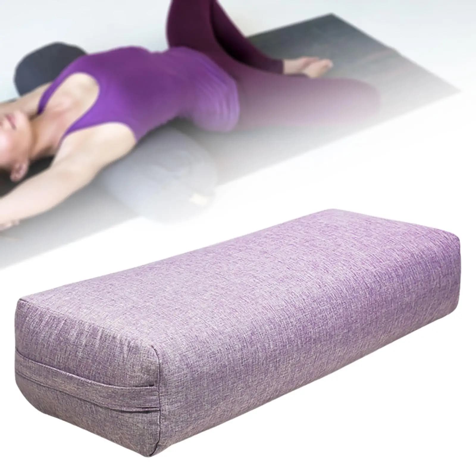 Versatile Yoga Bolster Support Cushion Removable Cover for Poses Modification Meditation Restorative Yoga Prop
