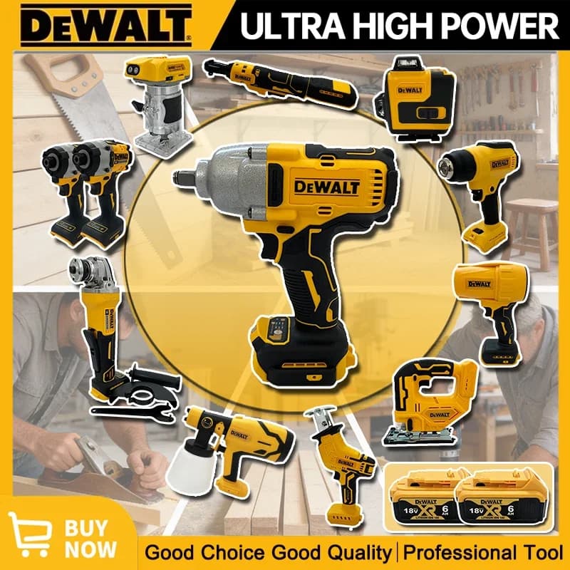 Dewalt DCF892 Avvitatore Elettrico Brushless, Utensile Multifunzione, Smerigliatrice Angolare Senza Fili, Taglierina, Lucidatrice, Pompa ad Aria, Pistola Termica