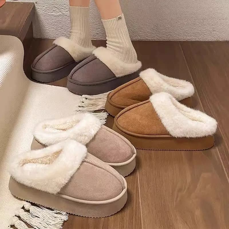 Scarpe moda invernale pantofole da donna Autunno e inverno Pantofole unisex calde antiscivolo con suola spessa in EVA per interni ed esterni