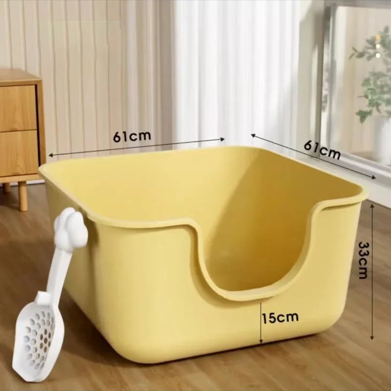 Lettiera per gatti di grandi dimensioni Toilette per gatti aperta semi-chiusa extra large Anti-spruzzi Lettiera per gatti per lettiera per gatti Forniture per animali domestici