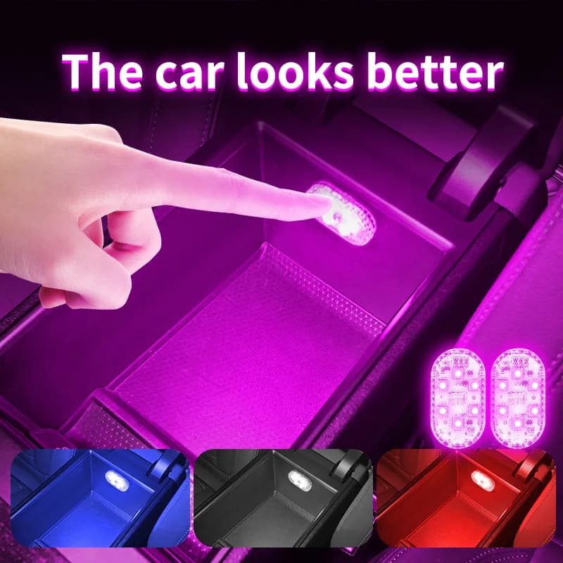 LED Tactile Light for Car Multicolor Interior Light for Car USB Ceiling Lamp for roof USB Car Decorations Reading Light Interior Car Accessories