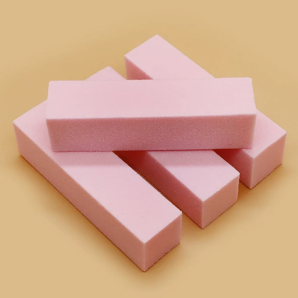 3/5/10 pz. Blocco Lucidante per Unghie in Spugna Rosa, Lima Professionale per Manicure e Pedicure, Strumento per Levigatura e Lucidatura