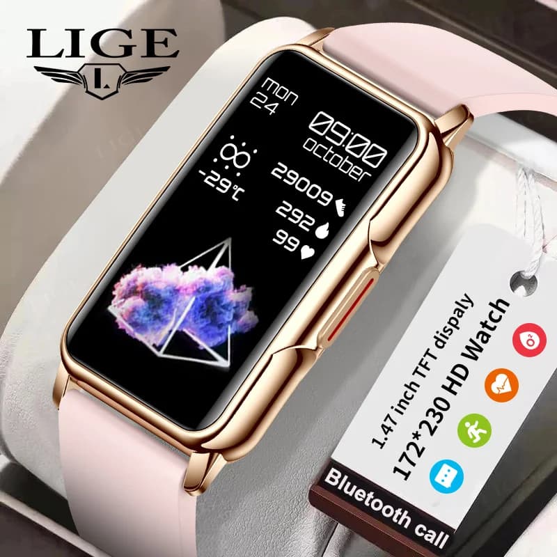 Smartwatch da donna e uomo per Android e iOS, con monitoraggio della frequenza cardiaca e dell'ossigeno nel sangue, impermeabile, per lo sport, modello 2026