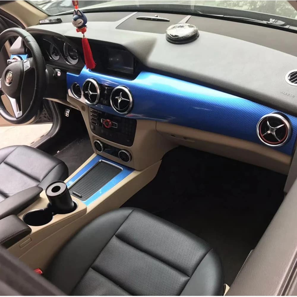 Per Mercedes Benz GLK X204 2013-16 Interno Pannello di Controllo Centrale Maniglia Della Porta Adesivo In Fibra di Carbonio Decalcomanie Car styling Accessorie