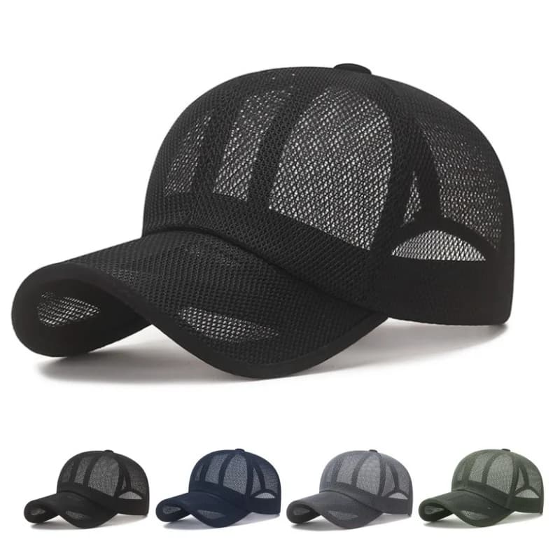 Cappello Estivo Traspirante ad Asciugatura Rapida Anti-UV per Pesca, Sport, Corsa, Golf, Baseball, Cappello da Camionista con Visiera a Rete Parasole