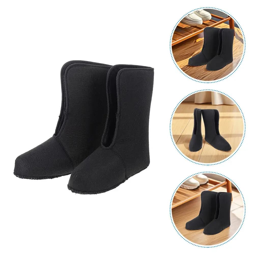 1Pair Waterproof Snow Boot Liners for Men Thick Insulated Warm Thermal Boot Liners for Fishing Hiking Winter Outdoor Activities