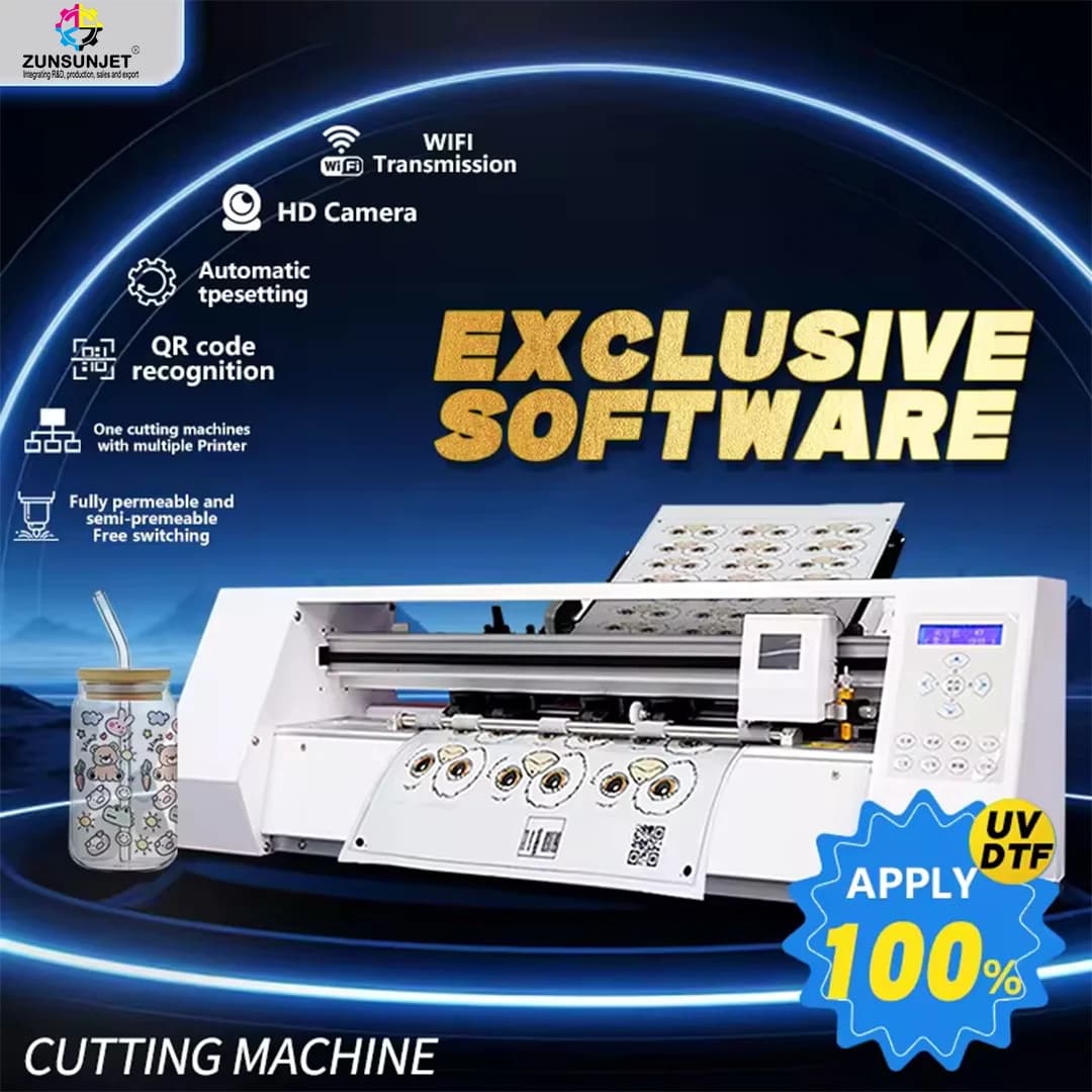 Mini taglierina plotter macchina taglierina da tavolo automatica taglio laser in vinile di piccole dimensioni per adesivi UV macchina da taglio per etichette UV DTF