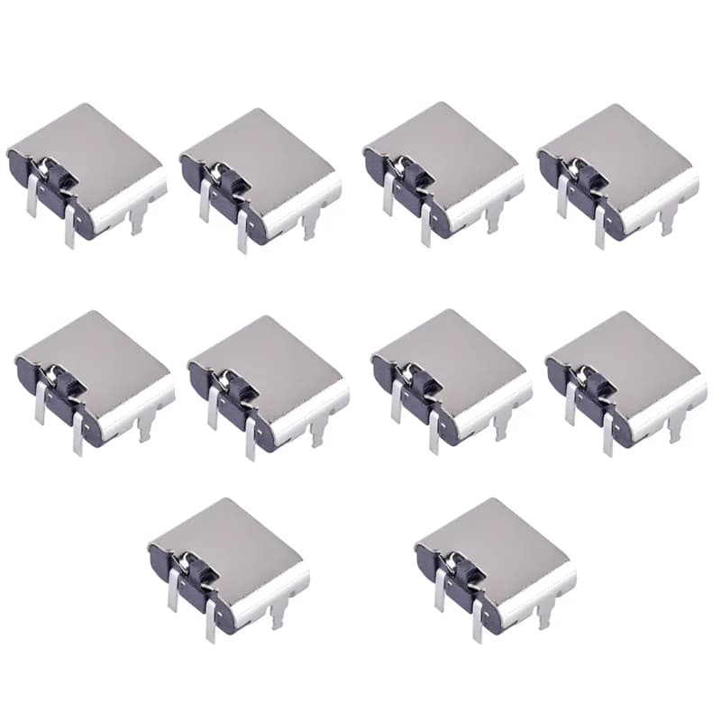 Connettore Micro USB Type C a 2 pin da 10 pezzi, presa USB 3.1 Type-C femmina, porta di ricarica per telefono cellulare