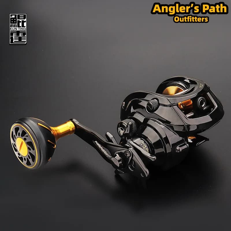 Mulinello da Baitcasting per Slow Pitch Jigging con Doppio Freno, Frizione Massima 8kg, Lancio Lungo per la Pesca a Spinning di Blackfish, Anchor Fish e in Acqua Salata