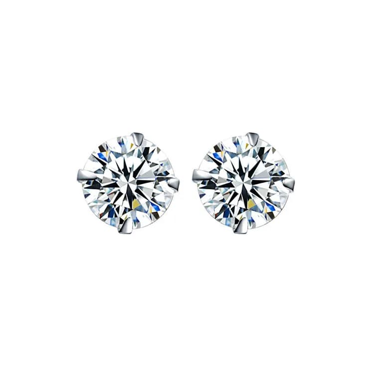 12 paia/pacco Mini orecchini con strass in argento elettrolitico semplici e versatili per accessori di gioielli per uomo e donna all'ingrosso