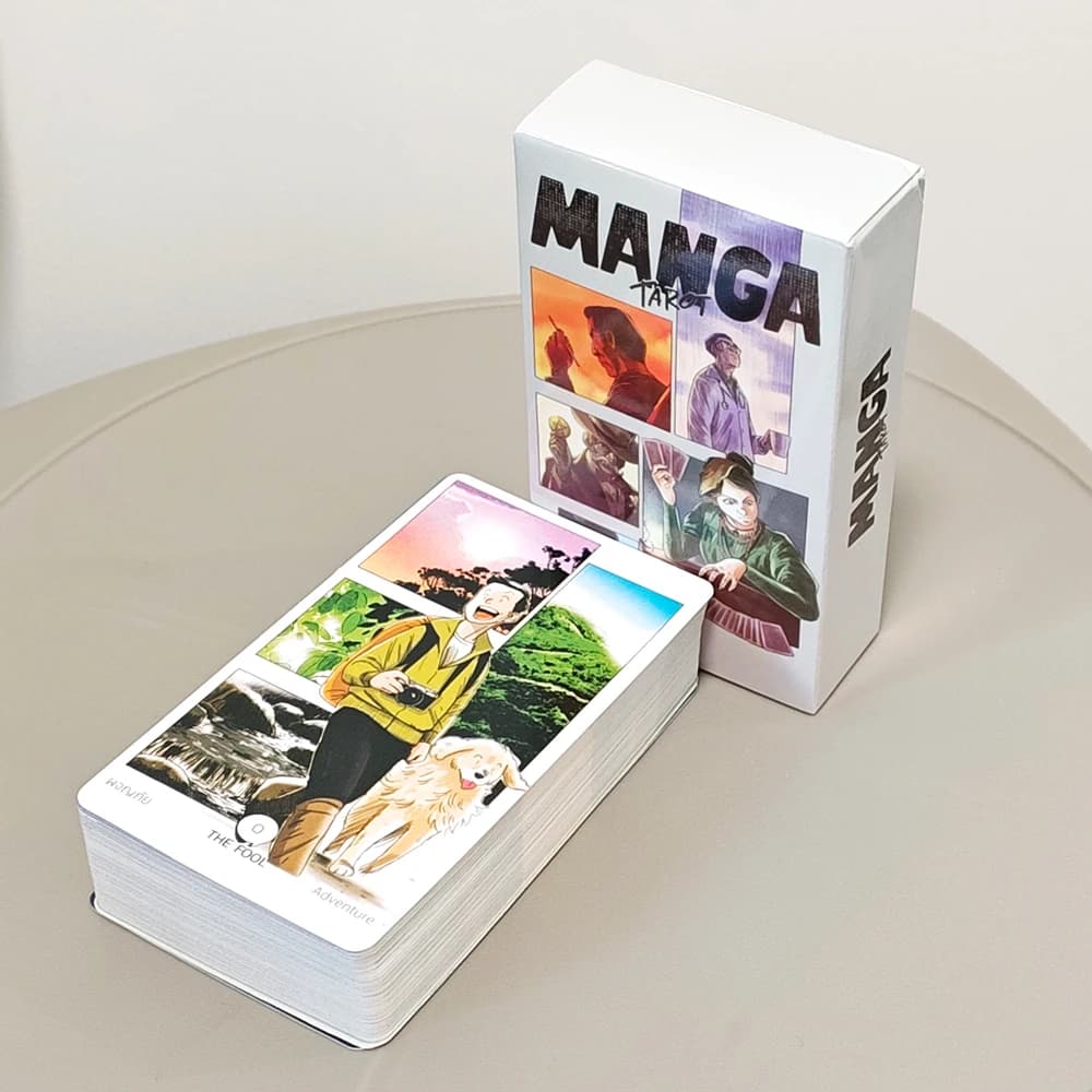 Mazzo di Tarocchi Manga 78 Carte Stile Anime 10,3 X 6 Cm Mazzo di Divinazione Moderno per Principianti ed Esperti