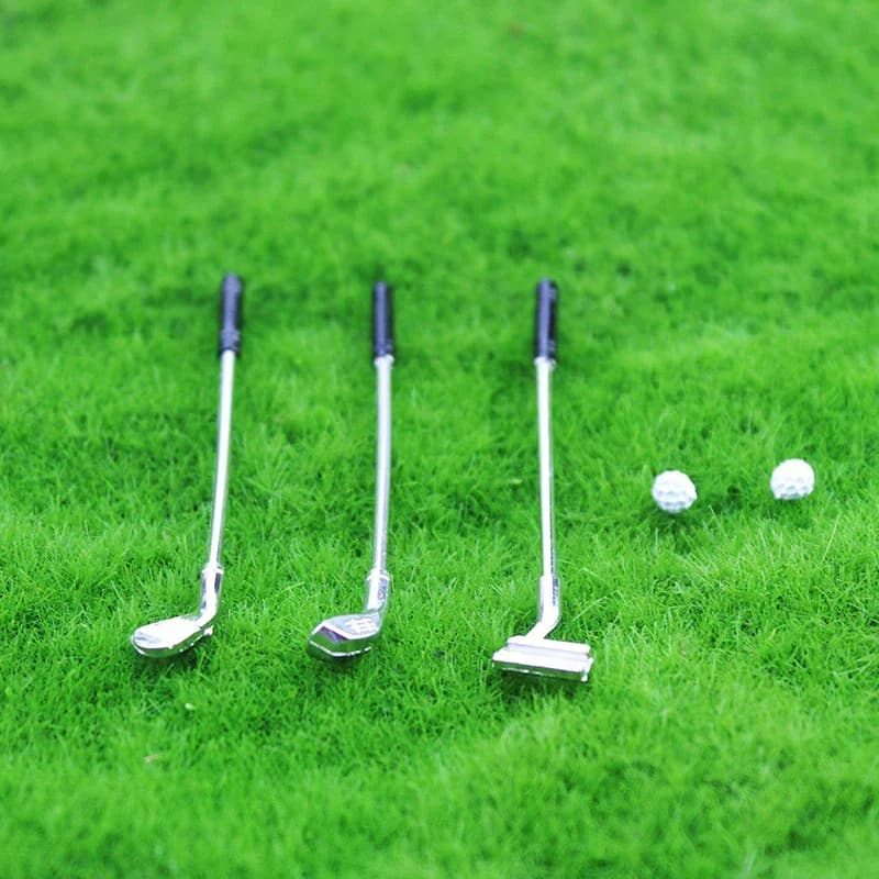 1 set di miniature per casa delle bambole in scala 1:12, golf all'aperto con palla per giocattoli da giardino per bambole
