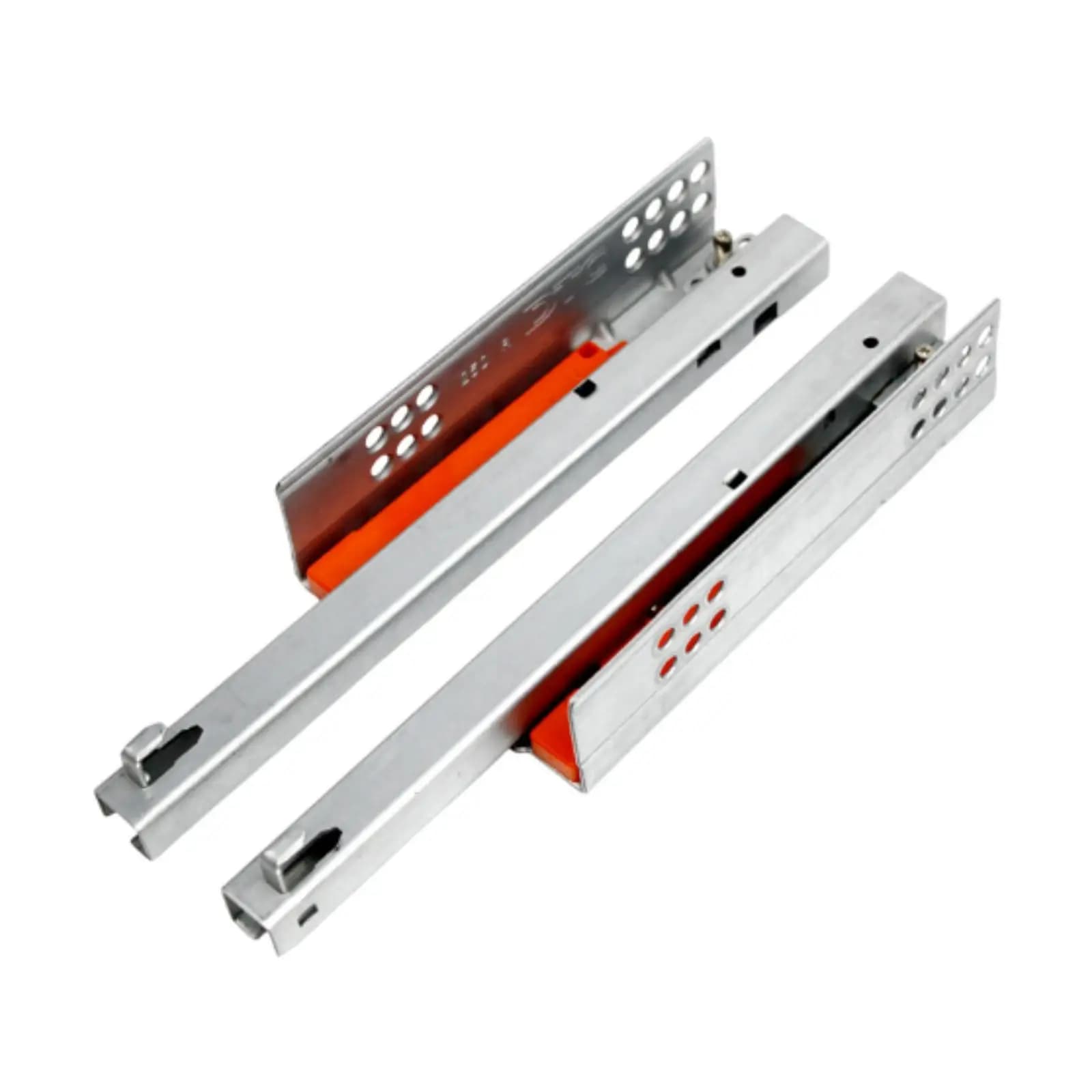 2 guide per cassetti in metallo, resistenti, dall'aspetto semplice, facili da installare, chiusura morbida per mobili da cucina, bagno, comò