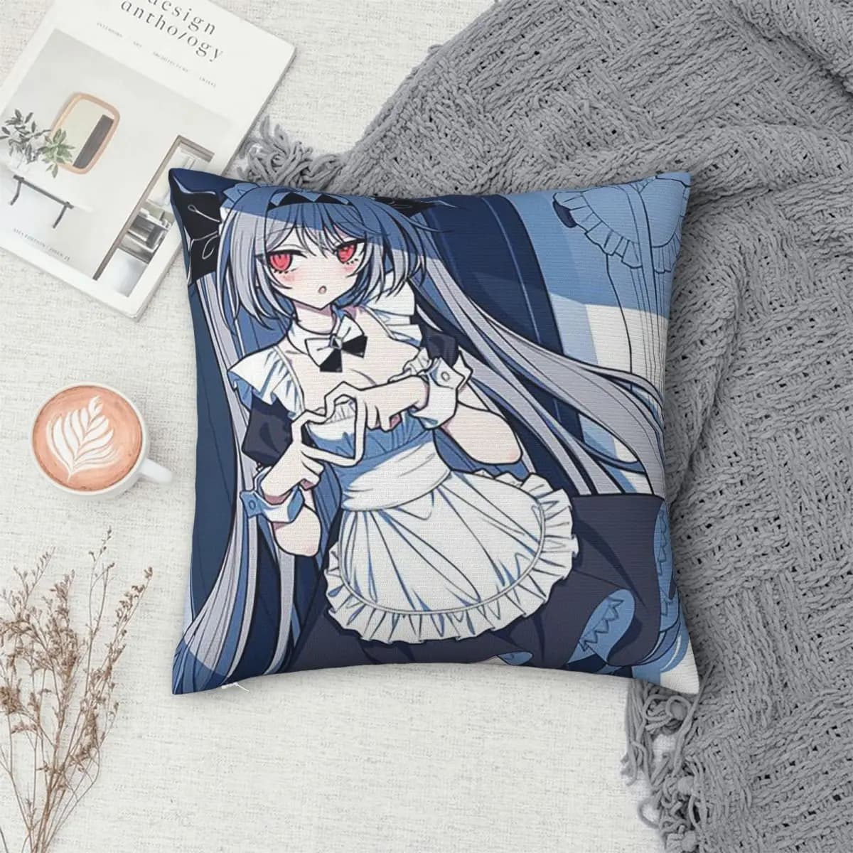 The Noexistencen Of You And Me Gaming Square Pillowcase, fodera per cuscino con cerniera, cuscino decorativo confortevole per divano di casa