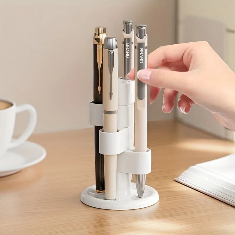 1pc Desktop pencil and pen storage rack that can rotate 360 degrees, Office desktop organization and storage, Toothbrush Holder