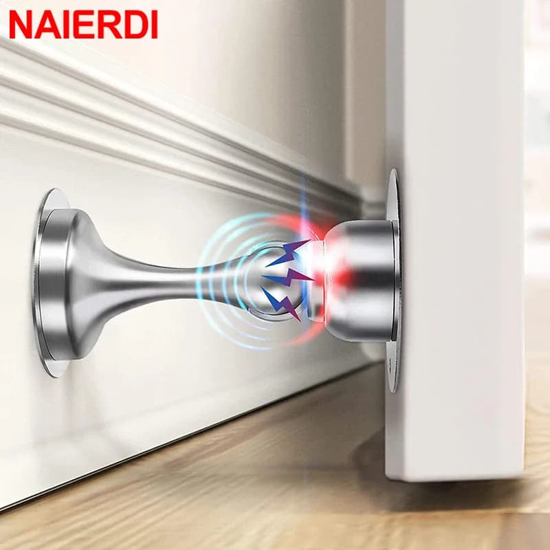 Fermaporta in acciaio inossidabile NAIERDI 304, fermaporta magnetico, fermo porta, viti senza chiodi per montaggio più forte, Hardware per mobili
