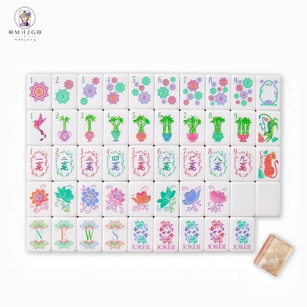 New 160 Tiles Acrylic Etched American Mahjong Set Luxury Pearl Pink Mah Jongg for Gathering Party Entertainment Surprise Gifts