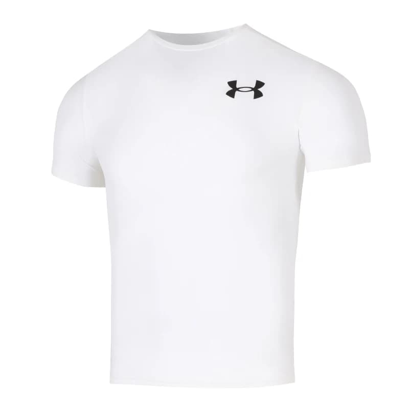 Under Armour Abbigliamento fitness da uomo a maniche corte aderente Allenamento da corsa Comodo T-shirt sportiva aderente elastica traspirante ad asciugatura rapida 1387560-100