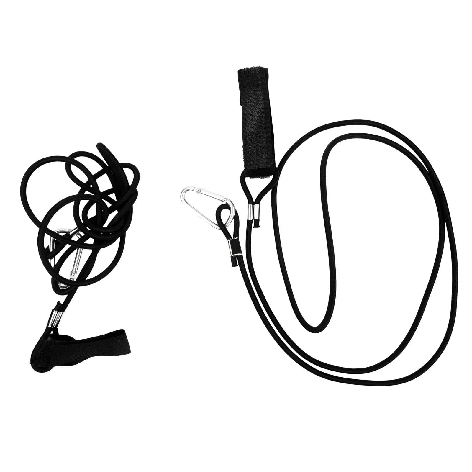 2Pcs Outdoor Kayak Paddle Leash Heavy-Duty Elastic Rope with Hook for Kayak Canoe Roof Mount Bow Stern Stabilization Safety