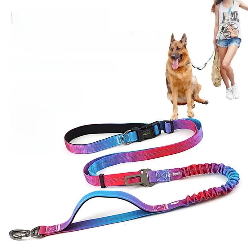 Cross-Border Pet Running Leash Diagonal Multi-Functional Retractable Dog Chain Belt Anti-Bite Other Material Extendable