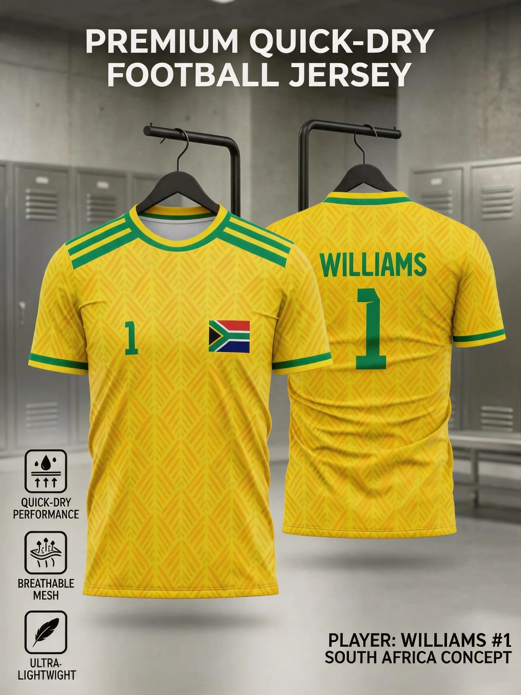 South Africa 2026 dust-proof quick drying sports equipment with four-way elastic unconstrained sportswear for fans to wear