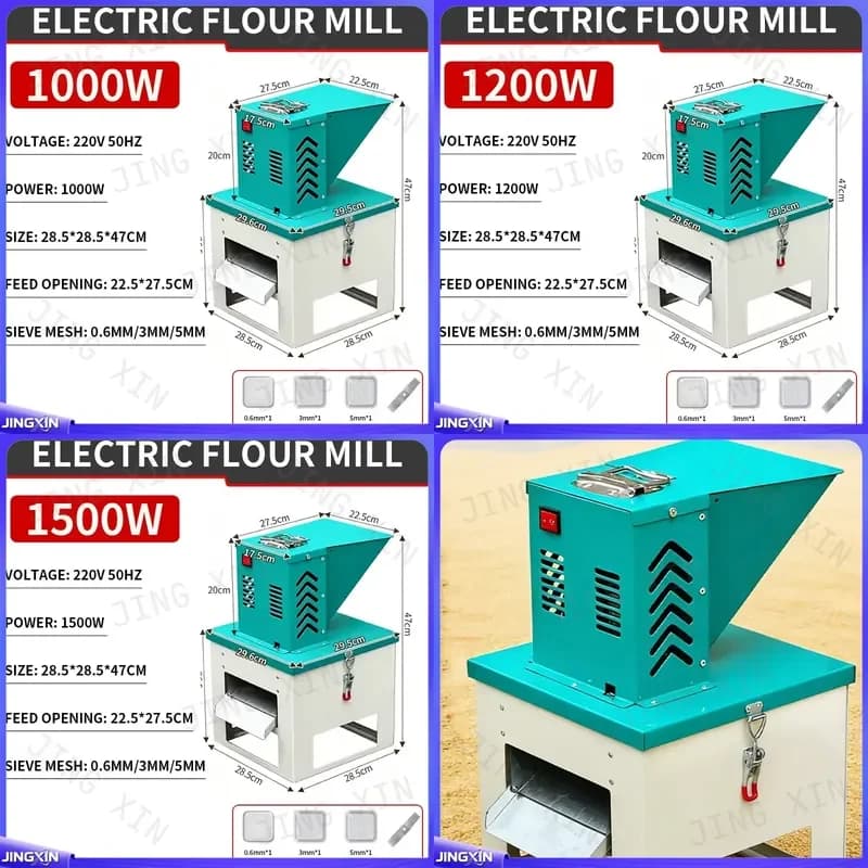 Custom for Electric Grain Mill Corn Grinder Coffee Bean Spice Crusher Herbal Medicine Powder Maker with Coarse Fine Screens