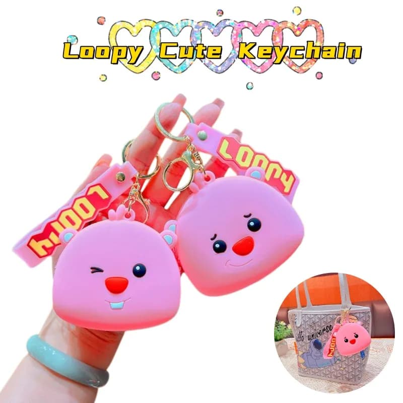 Portachiavi in silicone a forma di cartone animato, ciondolo a forma di bambola, accessorio creativo per zaino, regalo di compleanno per studentesse