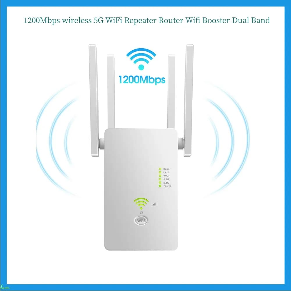 US PLUG 1200Mbps wireless 5G ripetitore WiFi Router Wifi Booster Dual Band estensore a lungo raggio 5Ghz amplificatore di segnale wi-fi ripeti